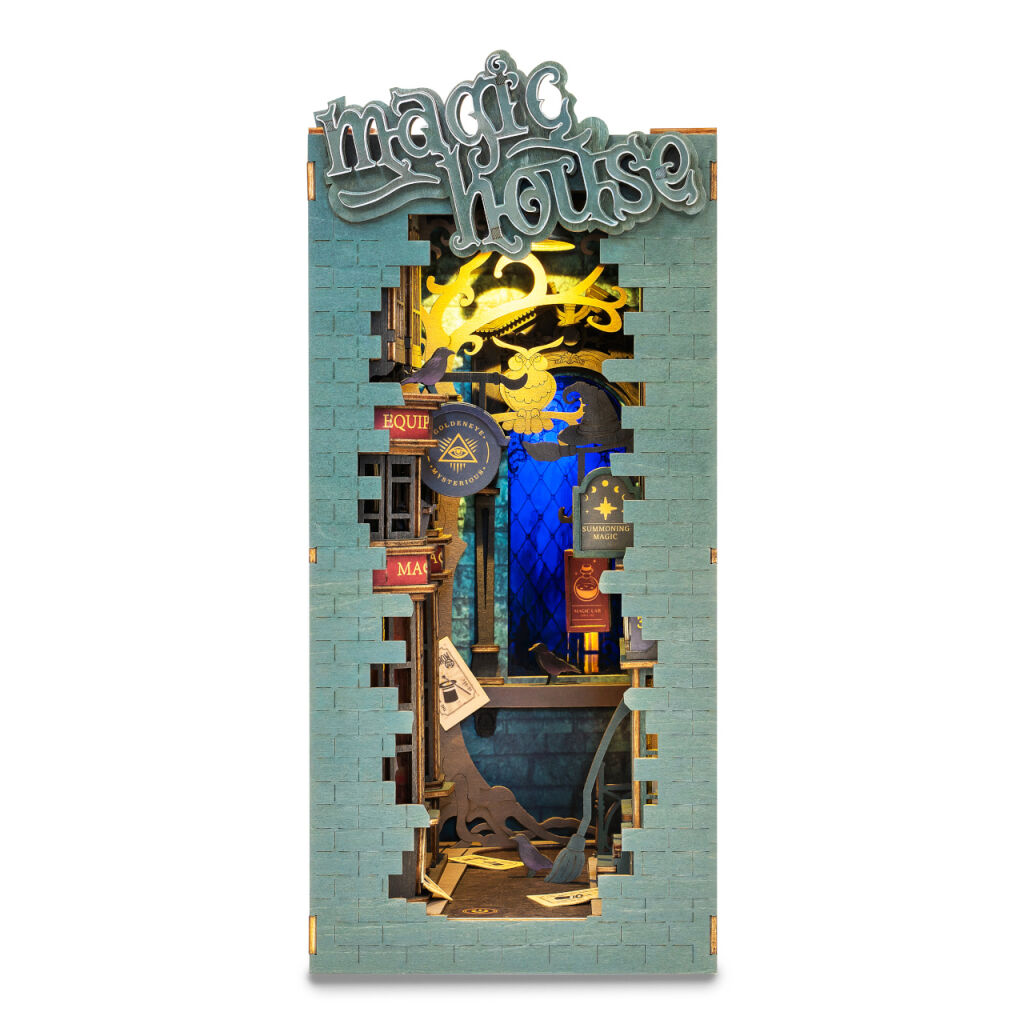 Robotime Zarážka na knihy miniatúra domečka Kúzelnícká ulička TGB03