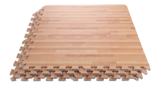 Merco Woody fitness podložka drevo 60 x 60 x 1 cm buk 4 ks