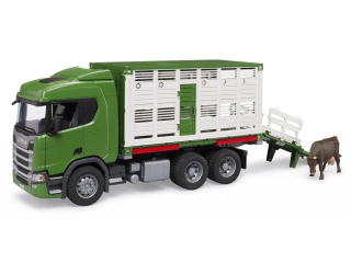 Bruder Prepravník zvierat Scania s figúrkou kravy 3548