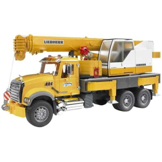 Bruder 02818 Nákladné auto MACK GRANIT žeriav LIEBHERR