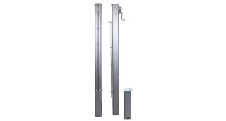 Merco stĺpiky tenisové Square 80 alu elox ,štvorhranný profil 80x80mm 1 pár