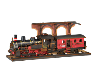 ROBOTIME Rolife 3D drevené puzzle Parná lokomotíva 405 ks